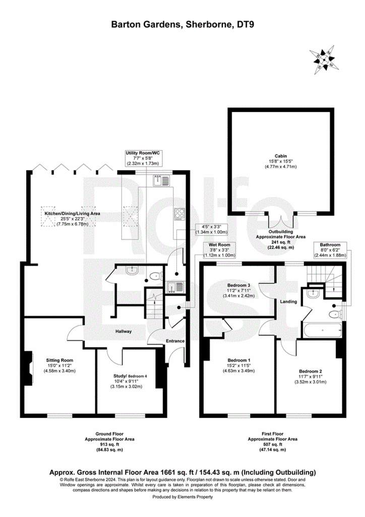 4 bedroom end of terrace house for sale - floorplan