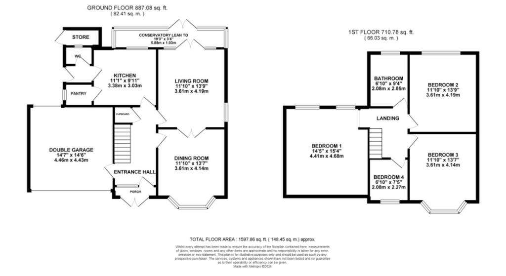 4 bedroom detached house for sale - floorplan