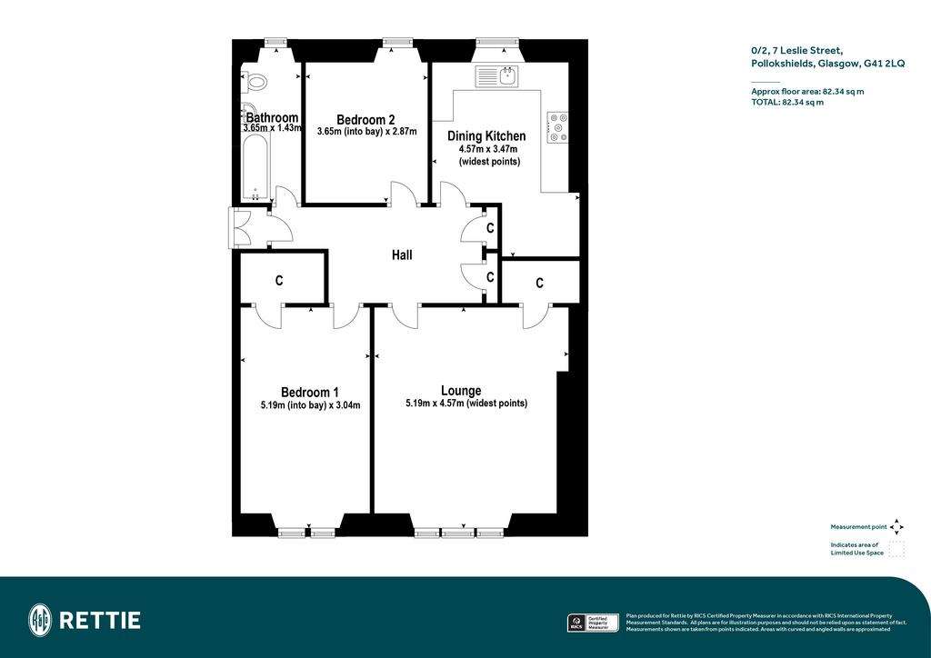 2 bedroom flat for sale - floorplan