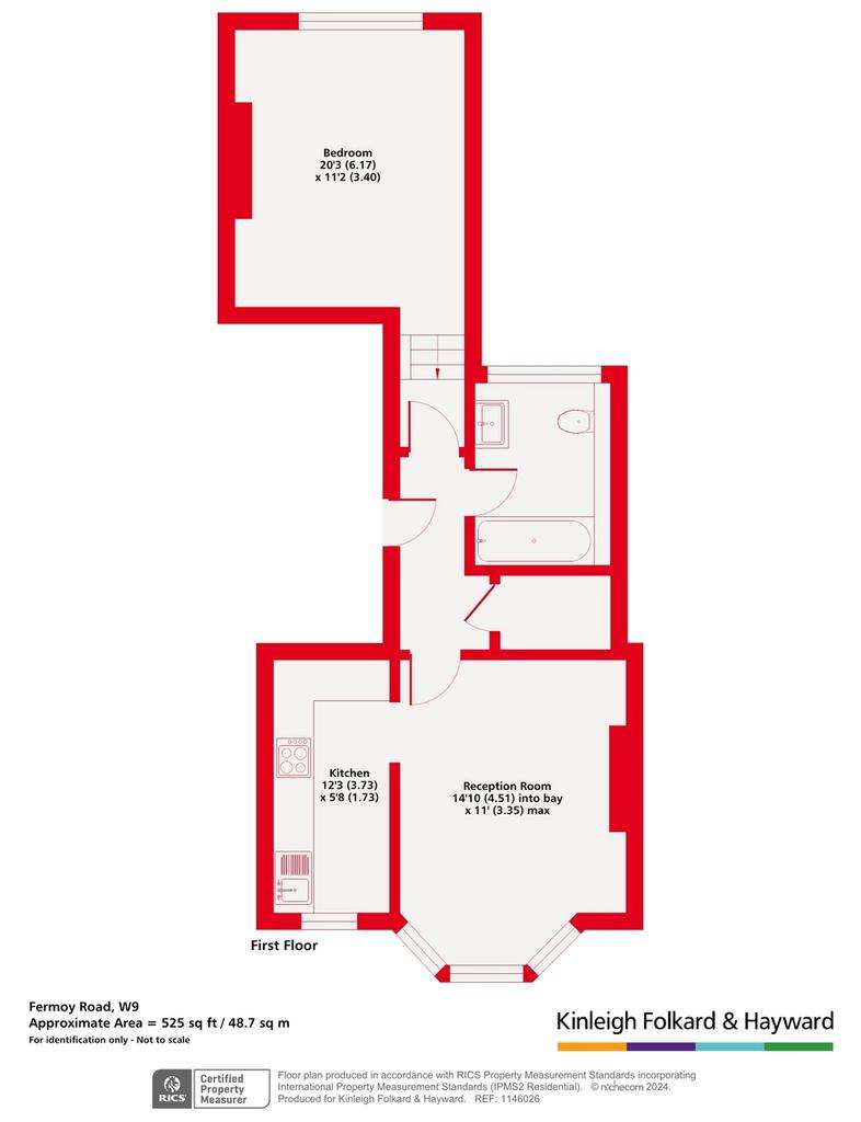 1 bedroom flat for sale - floorplan