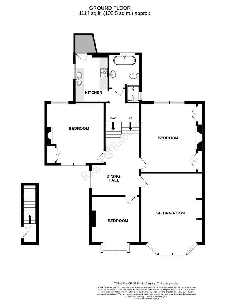 3 bedroom flat for sale - floorplan