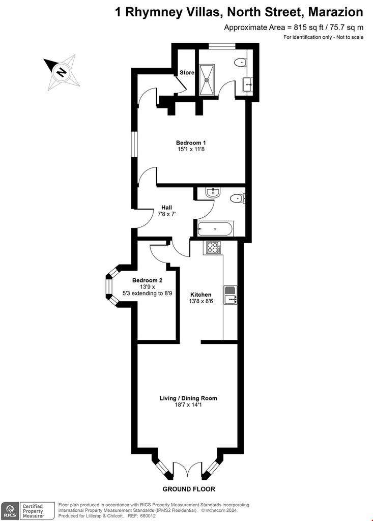 2 bedroom ground floor flat for sale - floorplan