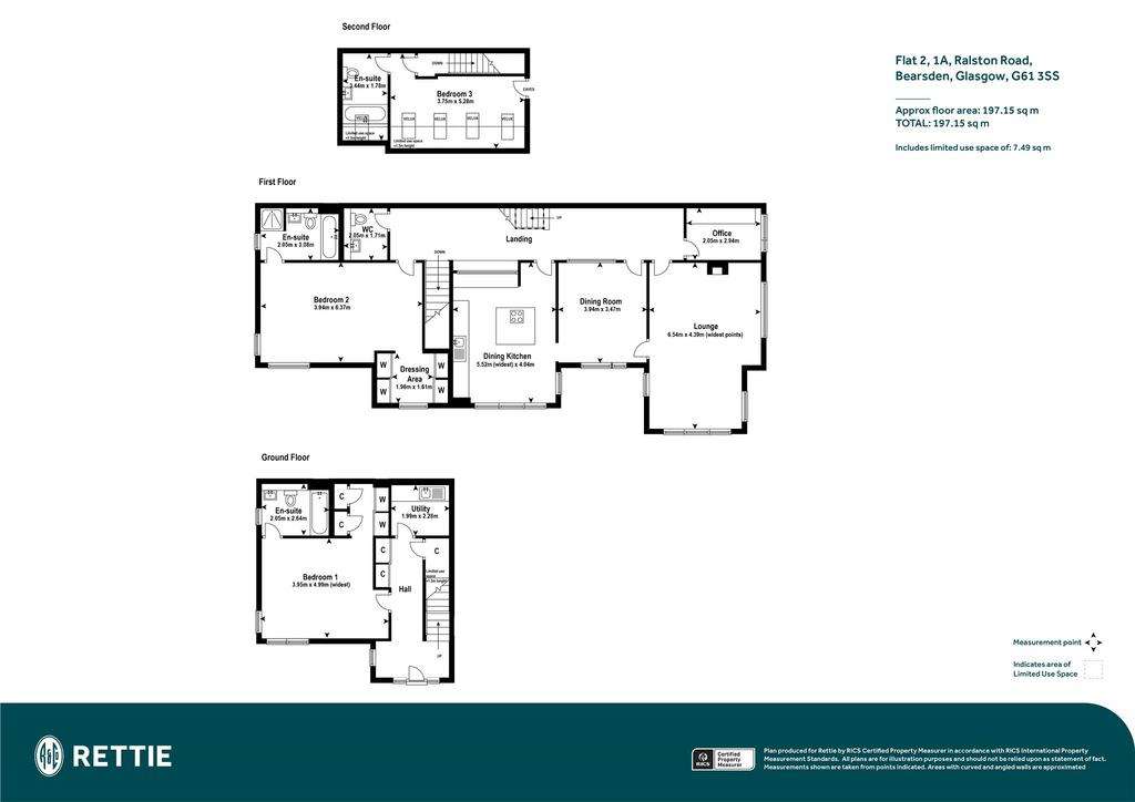 3 bedroom flat for sale - floorplan