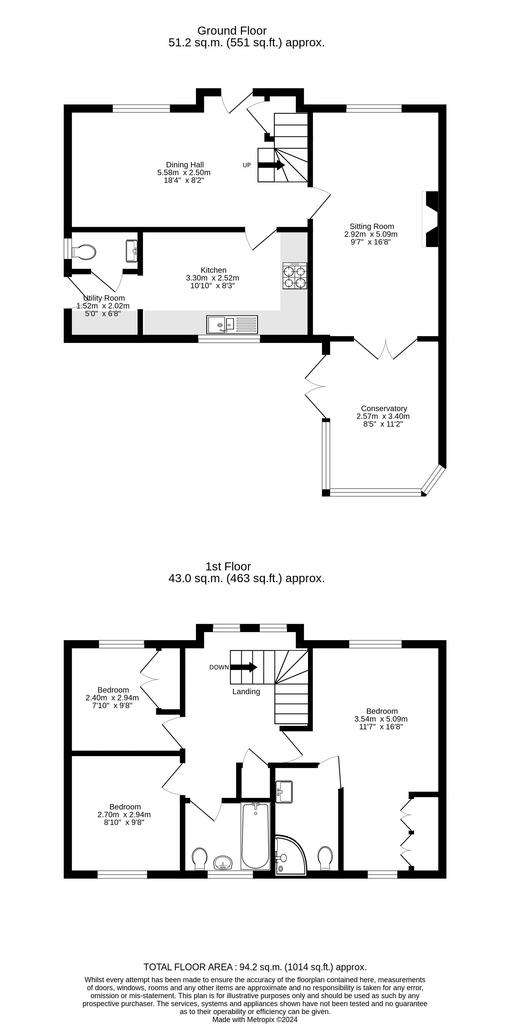 3 bedroom detached house for sale - floorplan