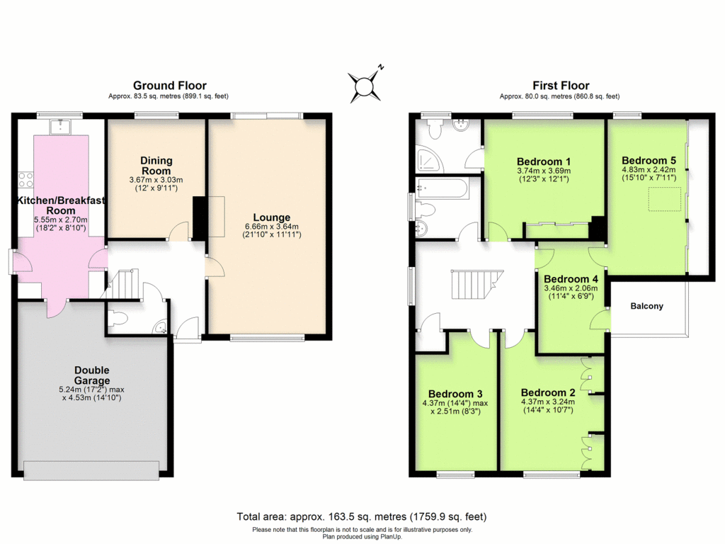 5 bedroom detached house for sale - floorplan