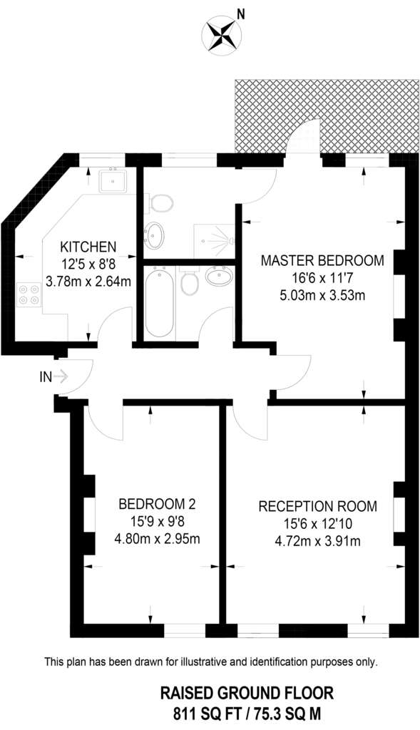 2 bedroom flat to rent - floorplan