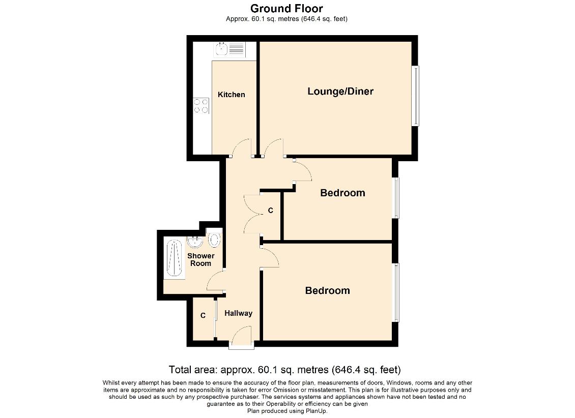 2 bedroom flat for sale - floorplan