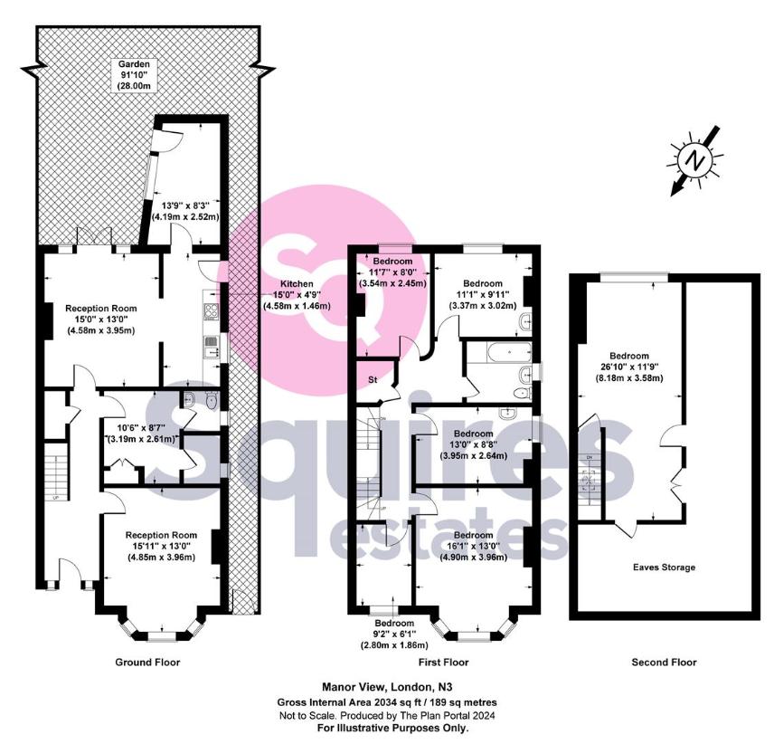 6 bedroom semi-detached house for sale - floorplan