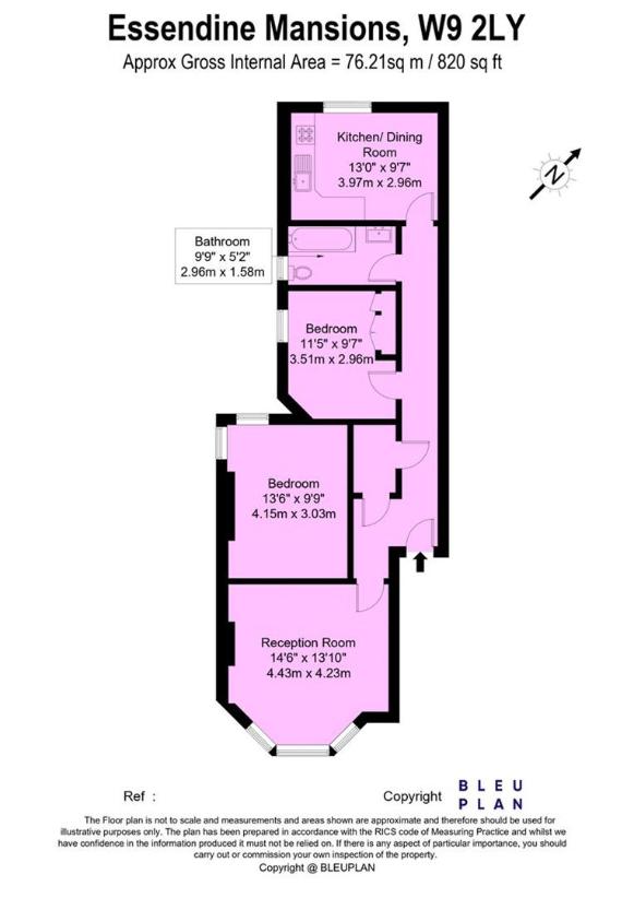 2 bedroom flat for sale - floorplan