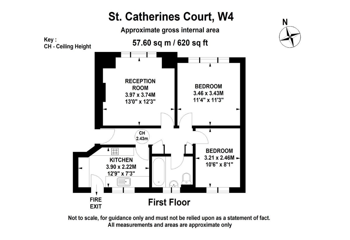 2 bedroom flat for sale - floorplan