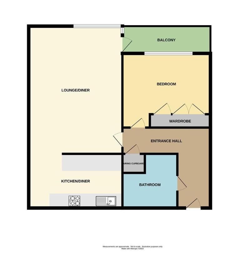 1 bedroom flat for sale - floorplan