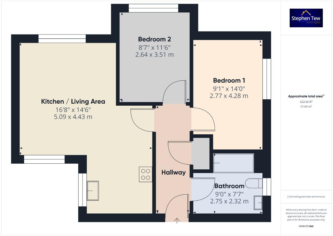 2 bedroom flat for sale - floorplan