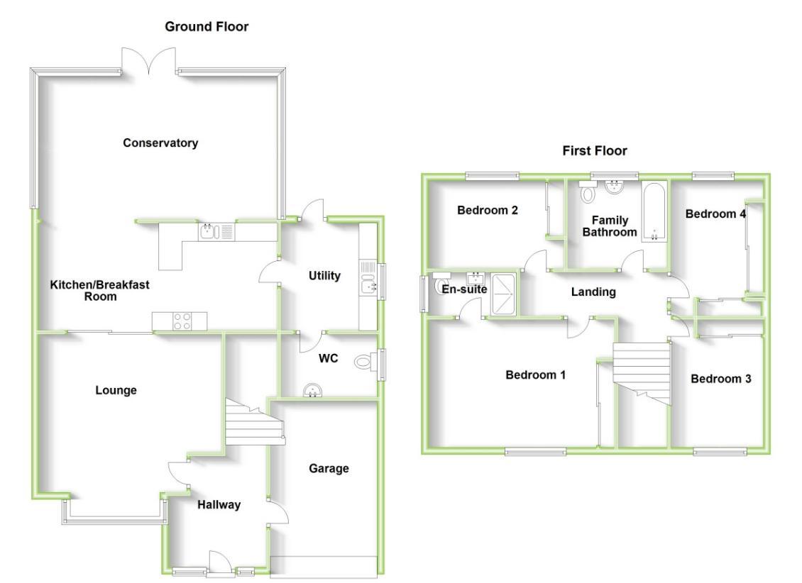 4 bedroom detached house for sale - floorplan