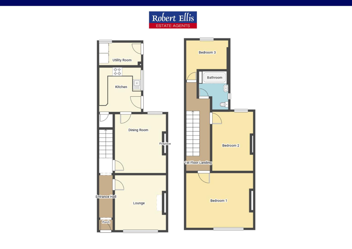 3 bedroom semi-detached house for sale - floorplan