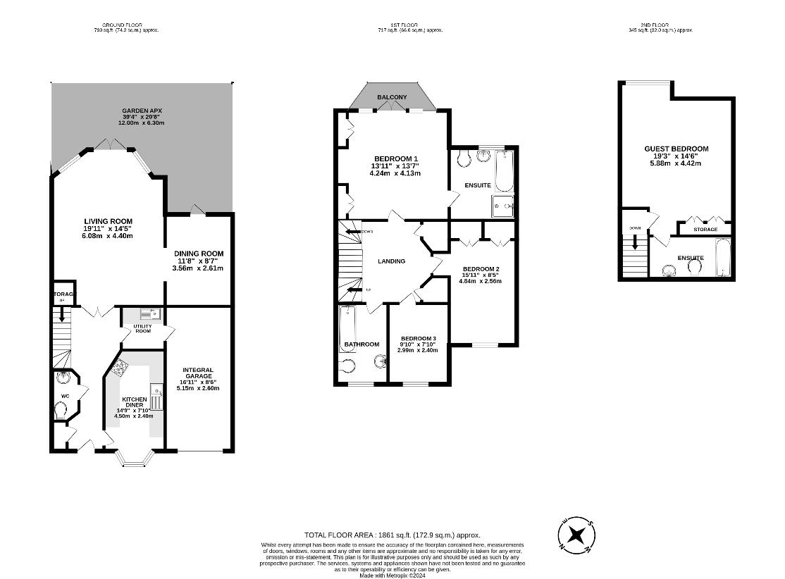 4 bedroom property for sale - floorplan