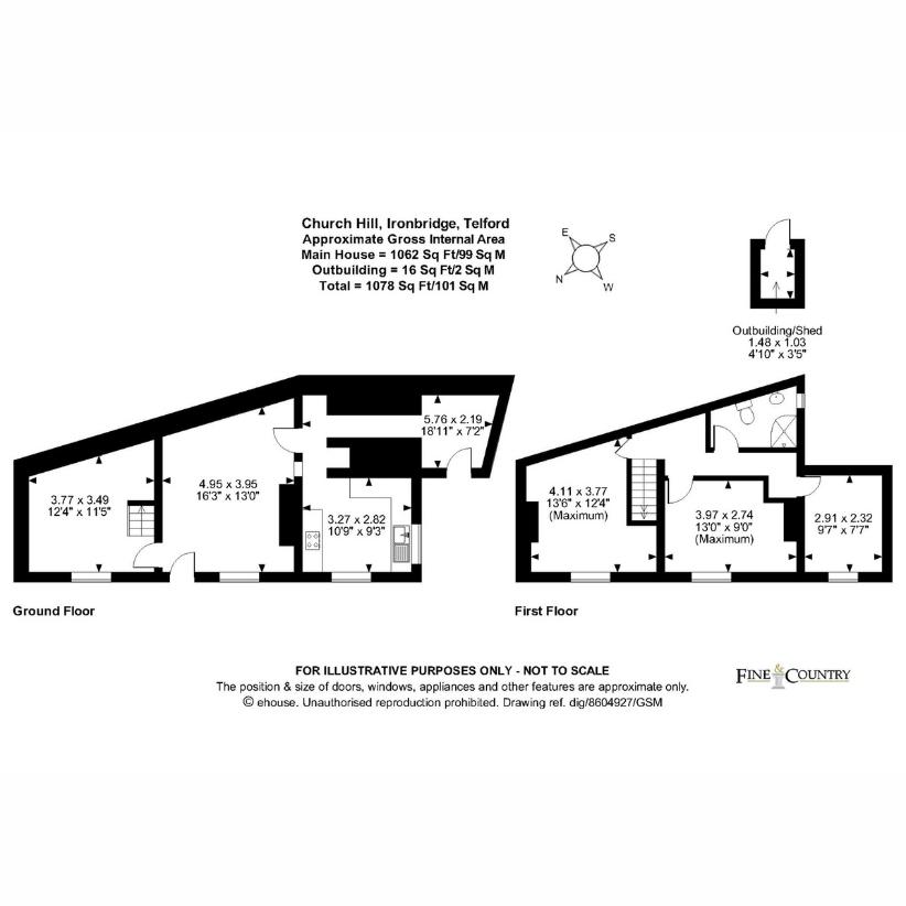 3 bedroom detached house for sale - floorplan