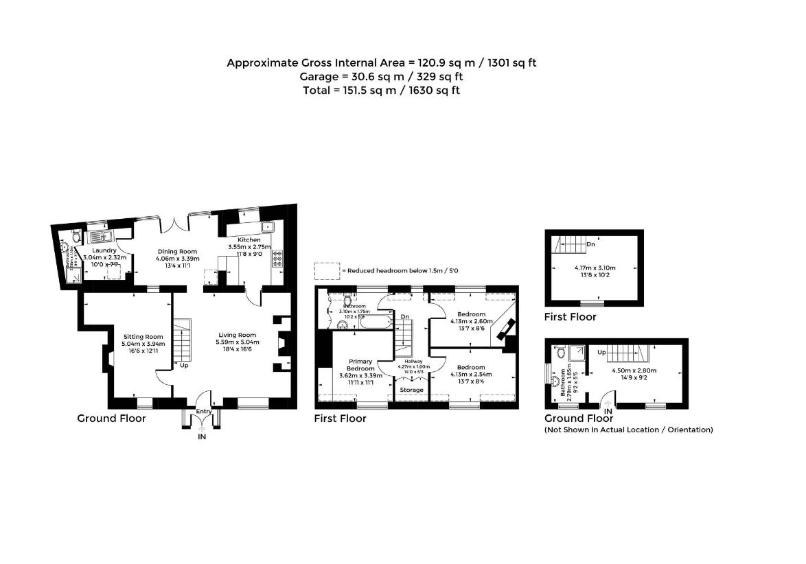 3 bedroom cottage for sale - floorplan