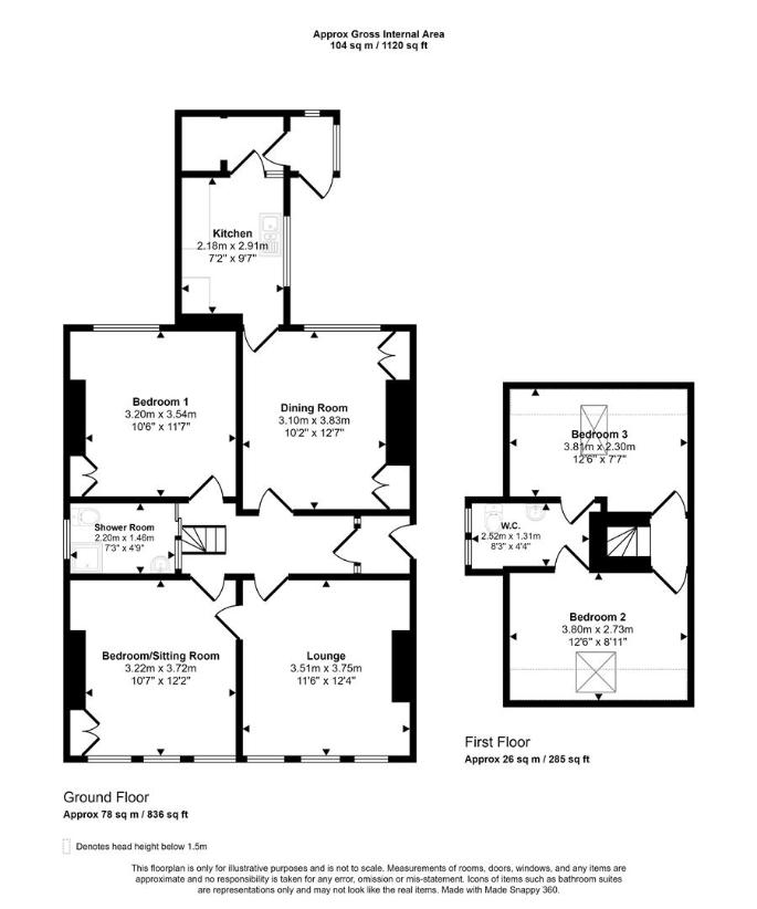 4 bedroom bungalow for sale - floorplan