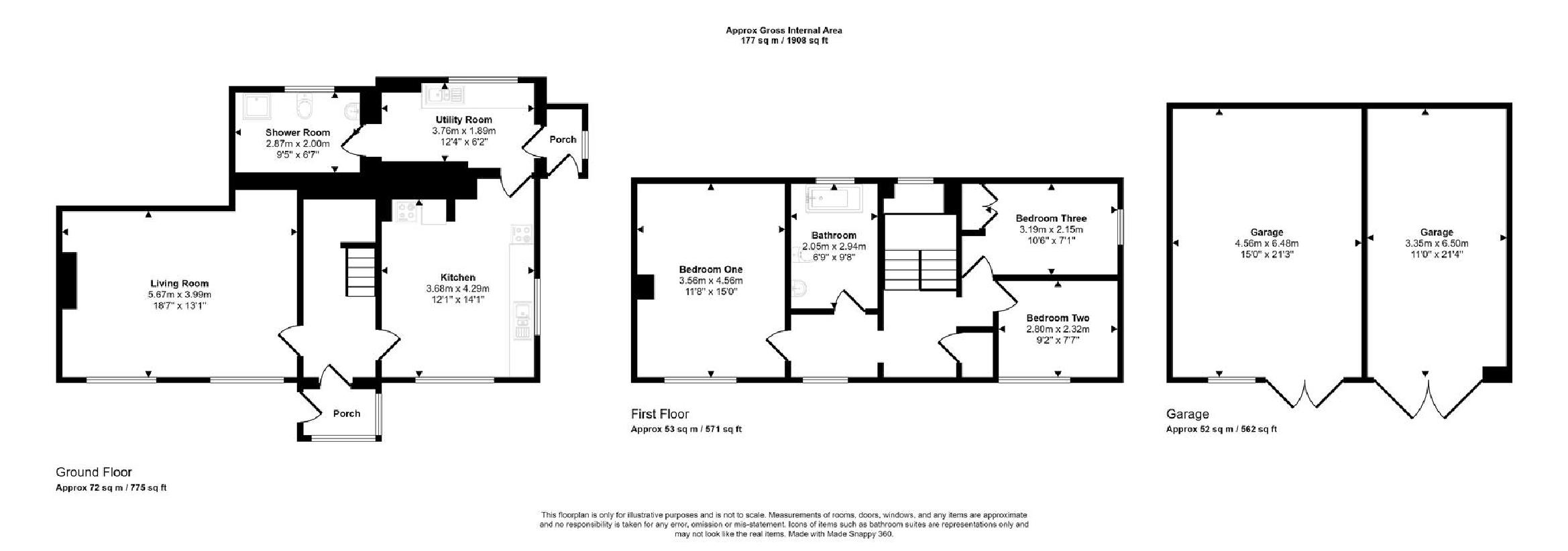 3 bedroom detached house for sale - floorplan