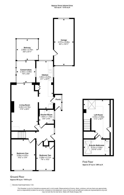 3 bedroom bungalow for sale - floorplan