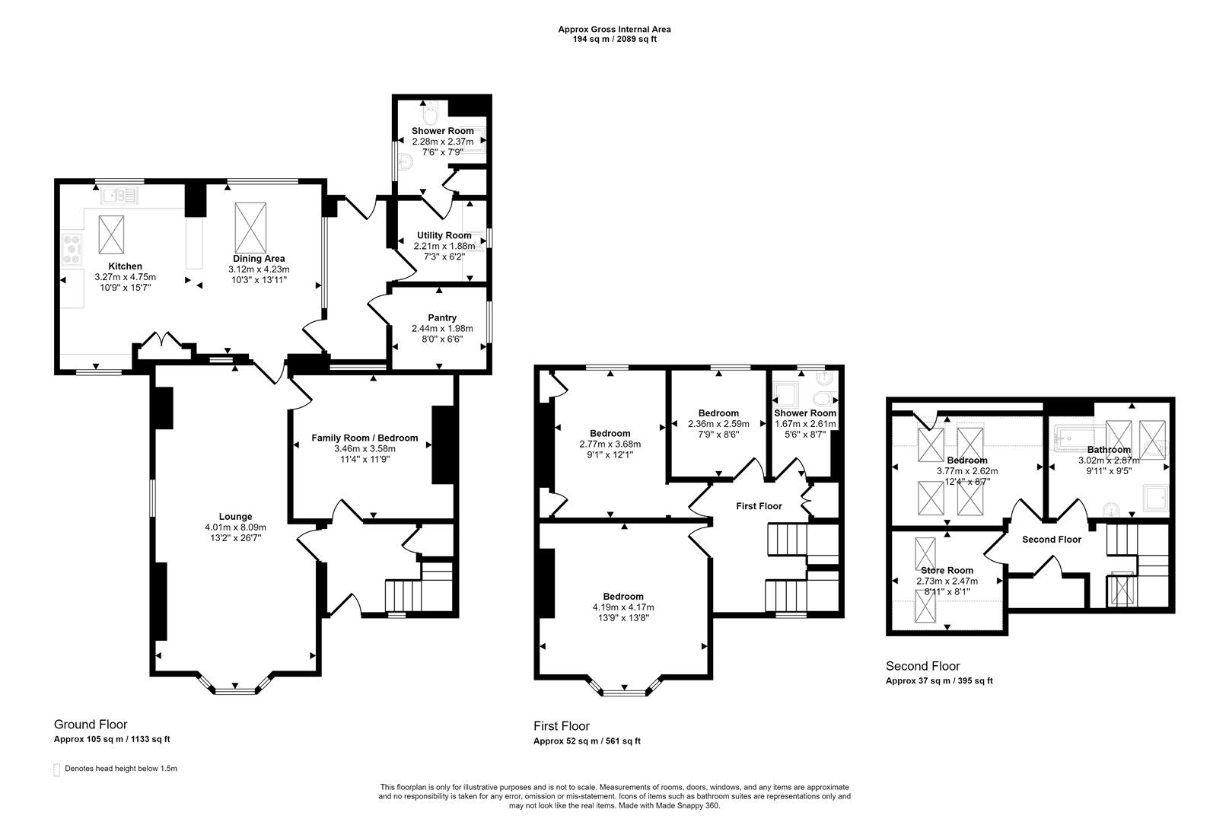 4 bedroom detached house for sale - floorplan