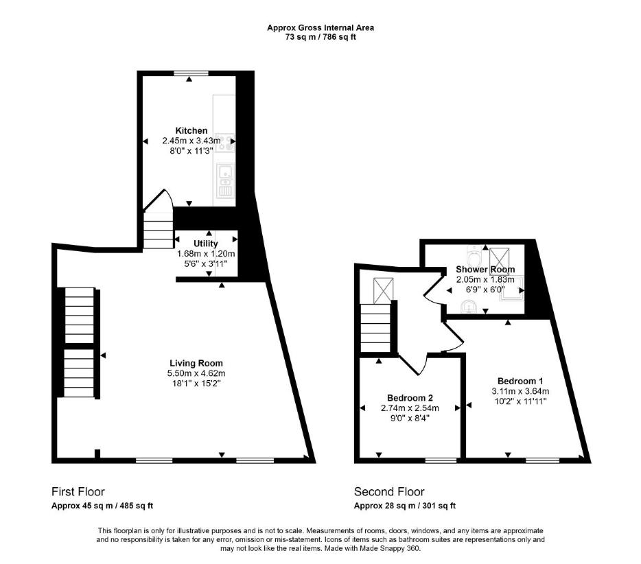 2 bedroom flat for sale - floorplan