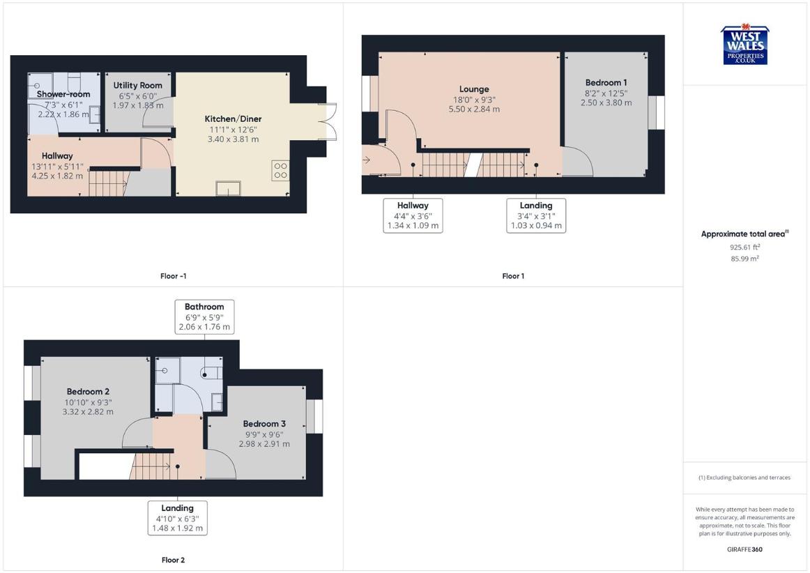 3 bedroom semi-detached house for sale - floorplan