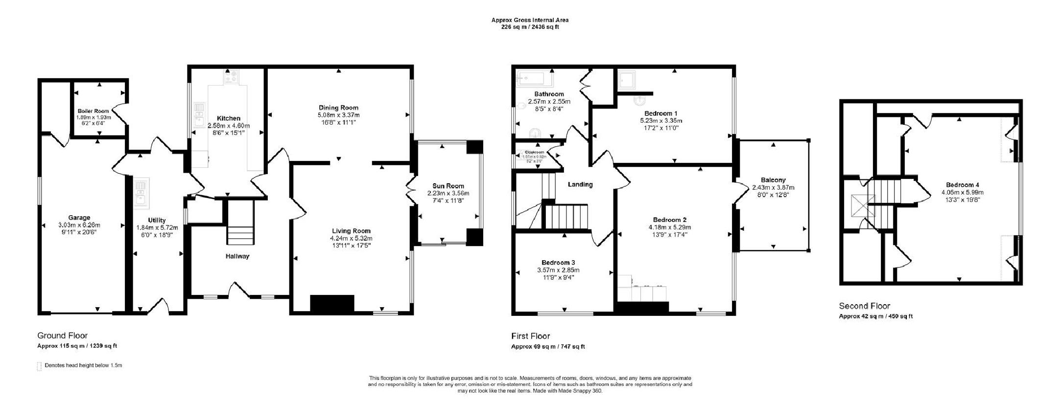 4 bedroom detached house for sale - floorplan