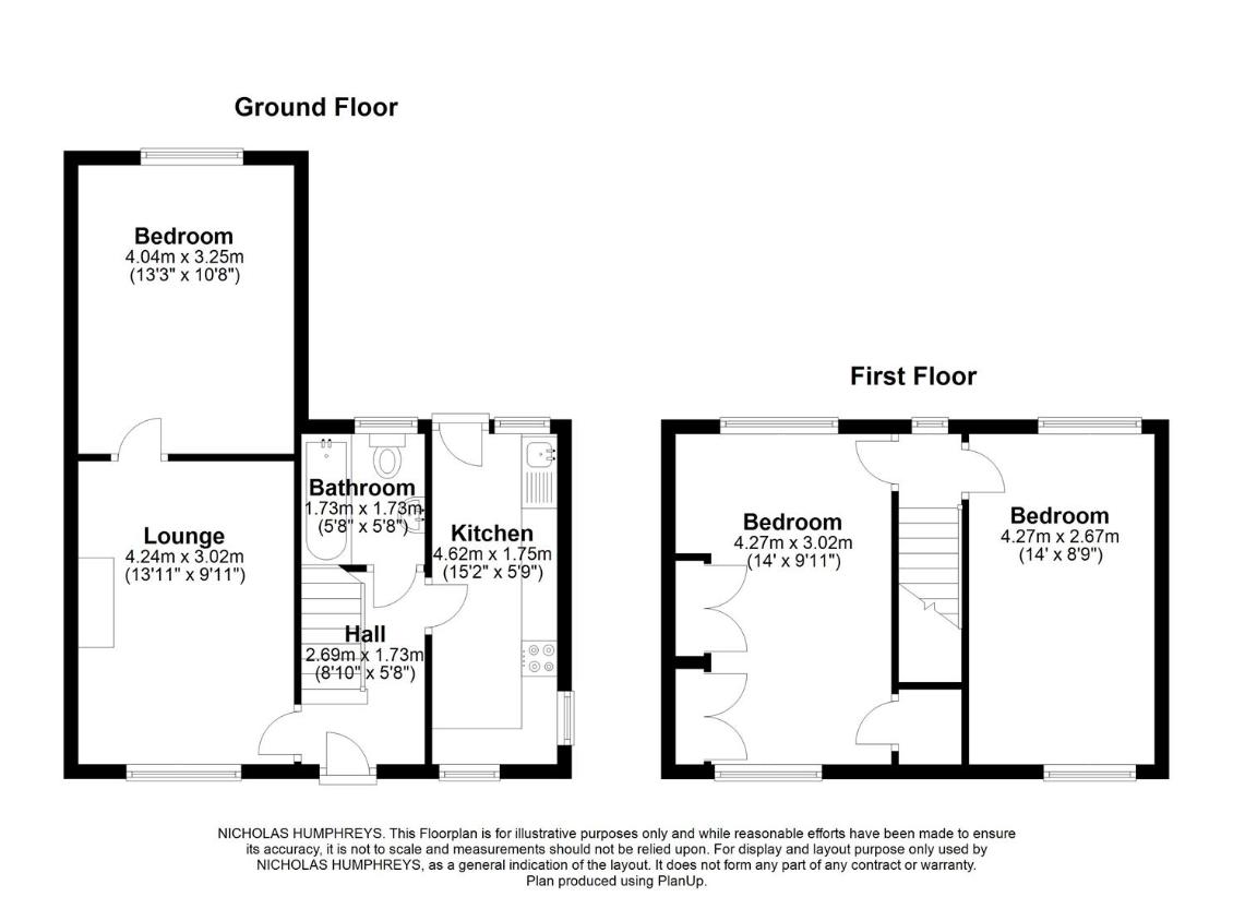 3 bedroom semi-detached house for sale - floorplan