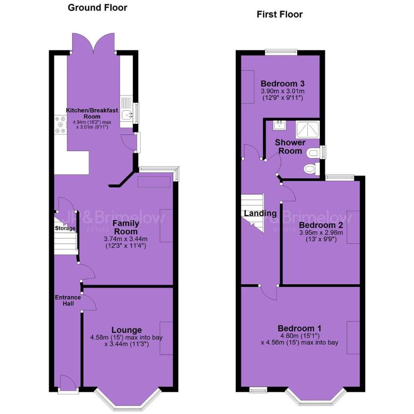 3 bedroom semi-detached house for sale - floorplan