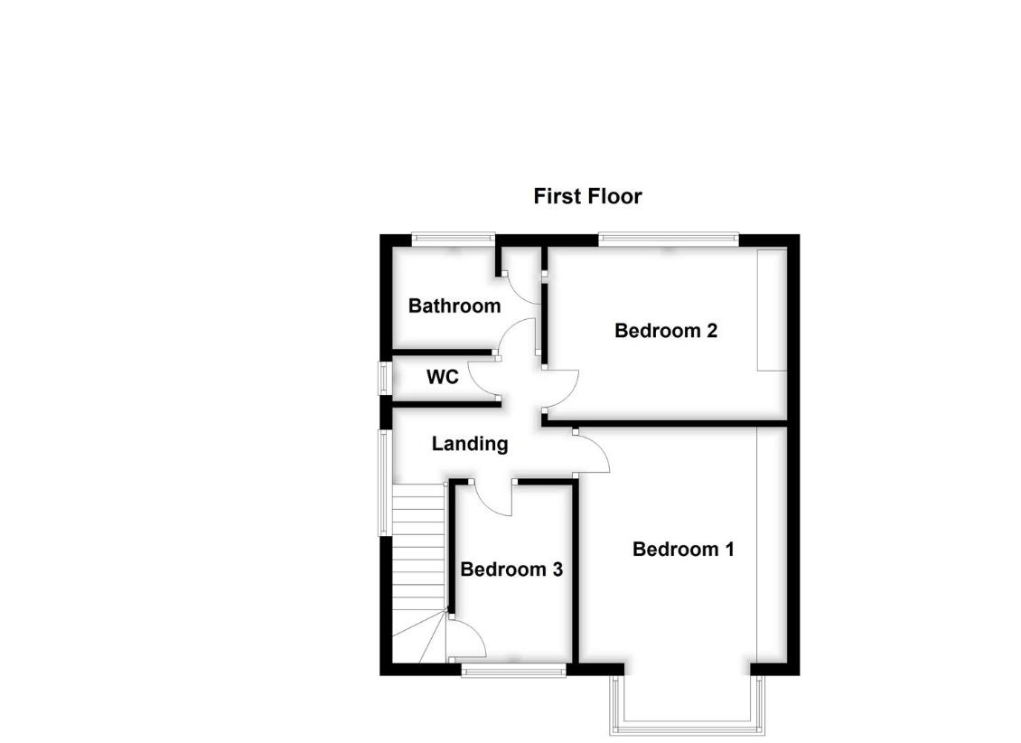 3 bedroom semi-detached house for sale - floorplan