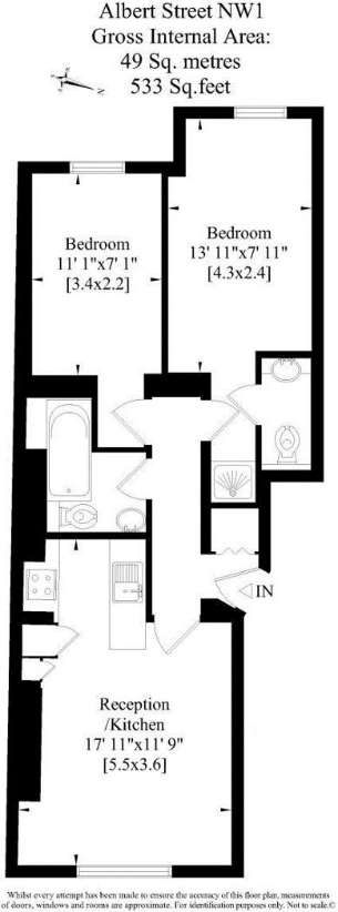 2 bedroom flat for sale - floorplan