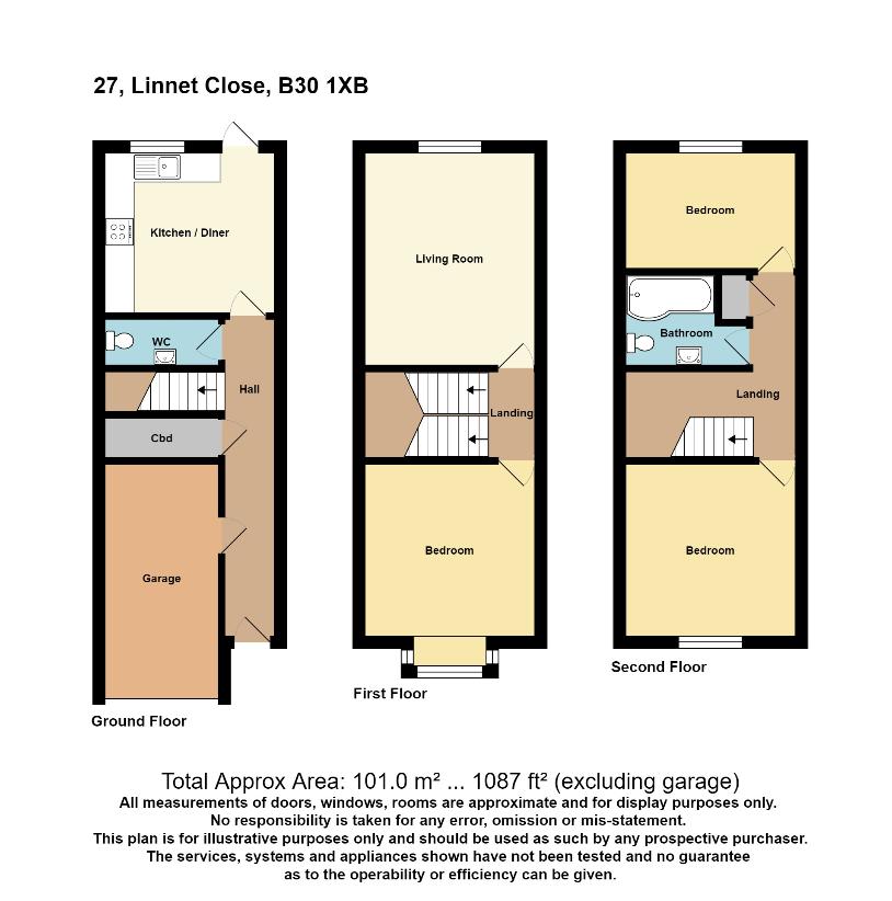 3 bedroom property for sale - floorplan