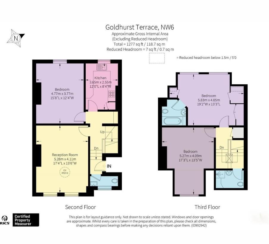 3 bedroom flat for sale - floorplan