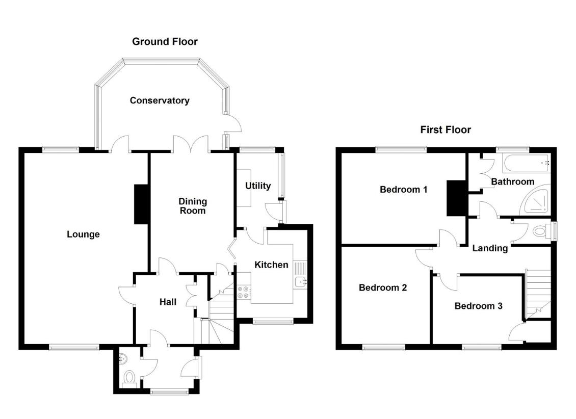 3 bedroom detached house for sale - floorplan