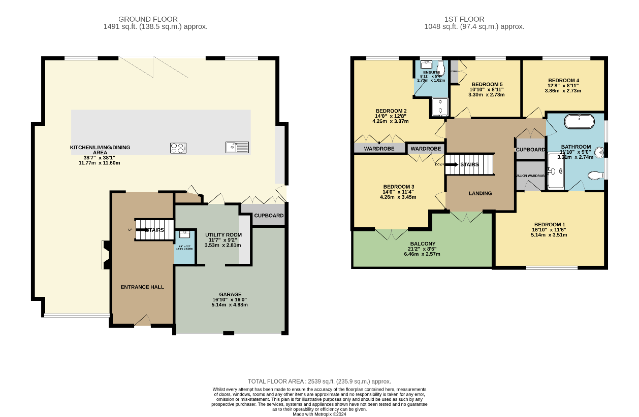 5 bedroom property for sale - floorplan