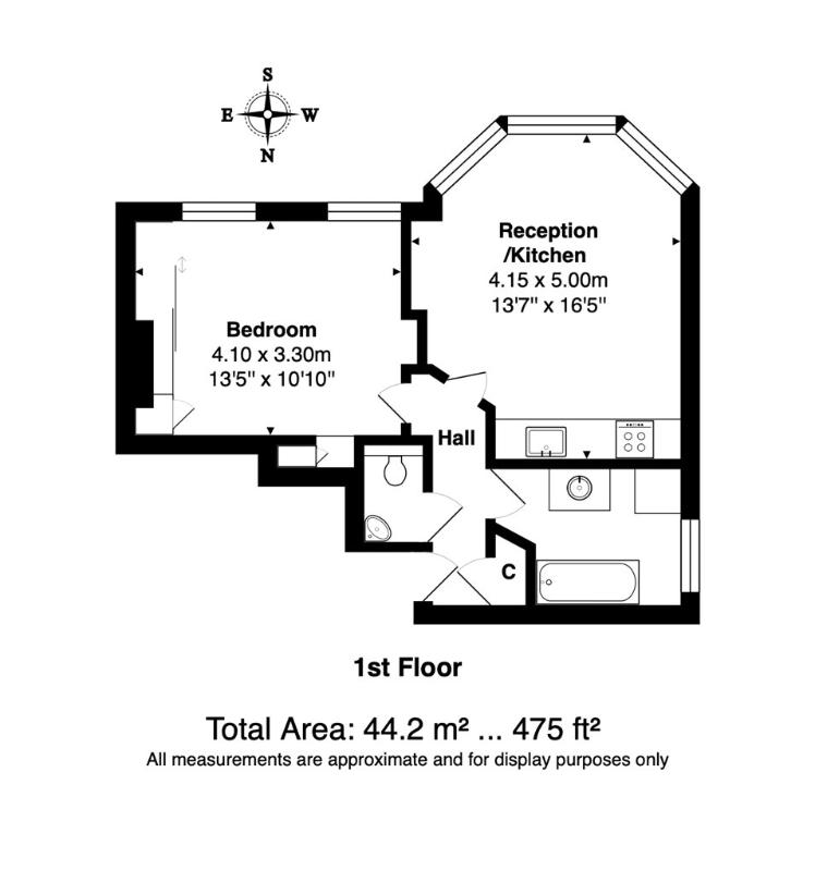 1 bedroom flat for sale - floorplan