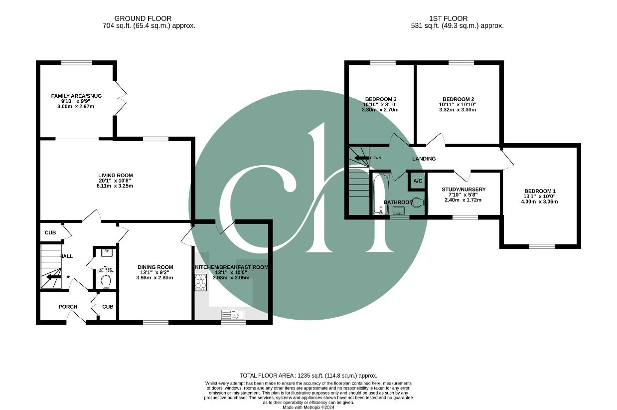 3 bedroom property for sale - floorplan