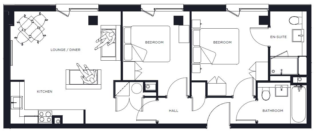 2 bedroom flat for sale - floorplan