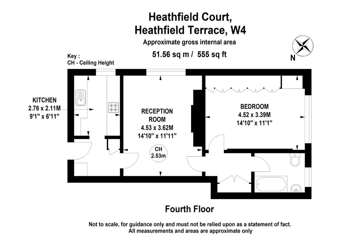 1 bedroom flat for sale - floorplan