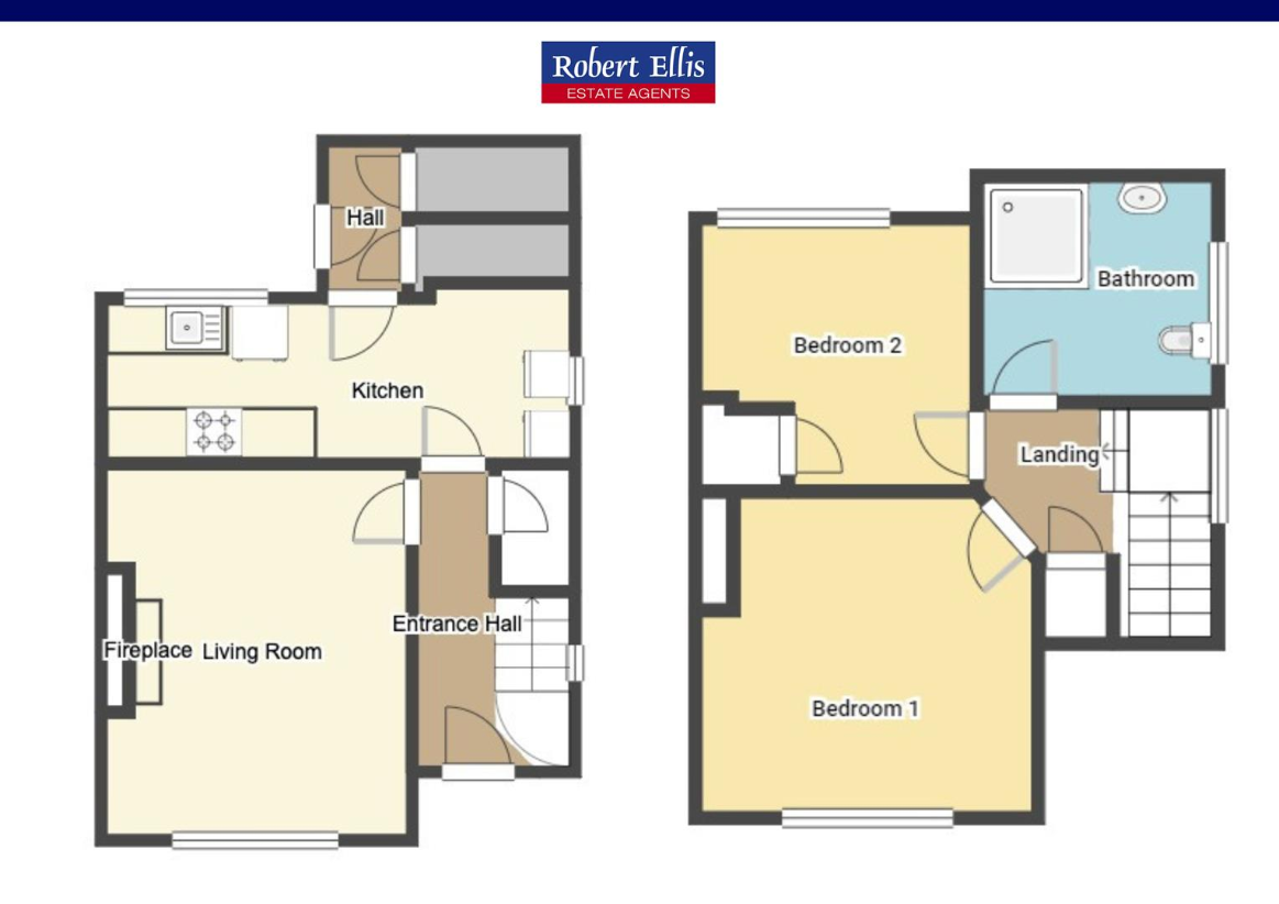 2 bedroom semi-detached house for sale - floorplan