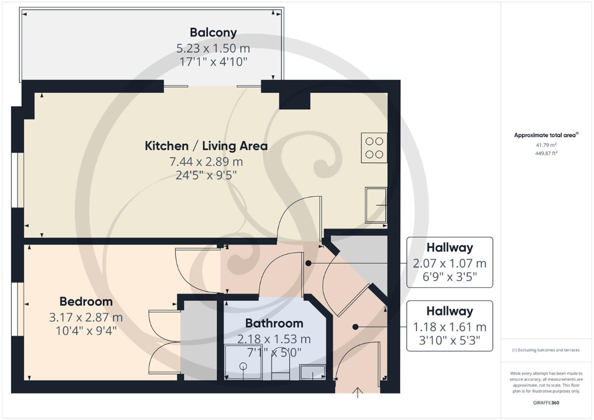 1 bedroom flat for sale - floorplan