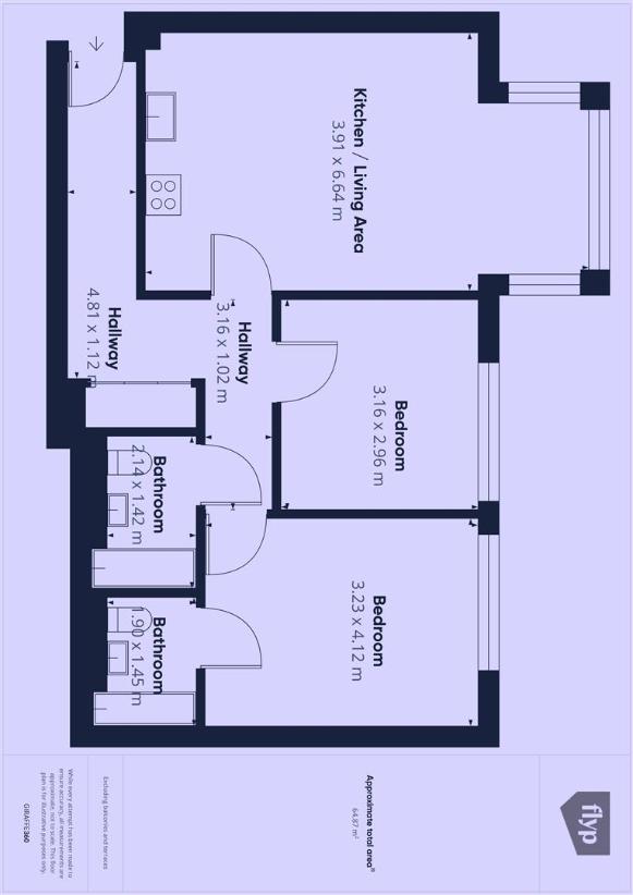 2 bedroom flat for sale - floorplan