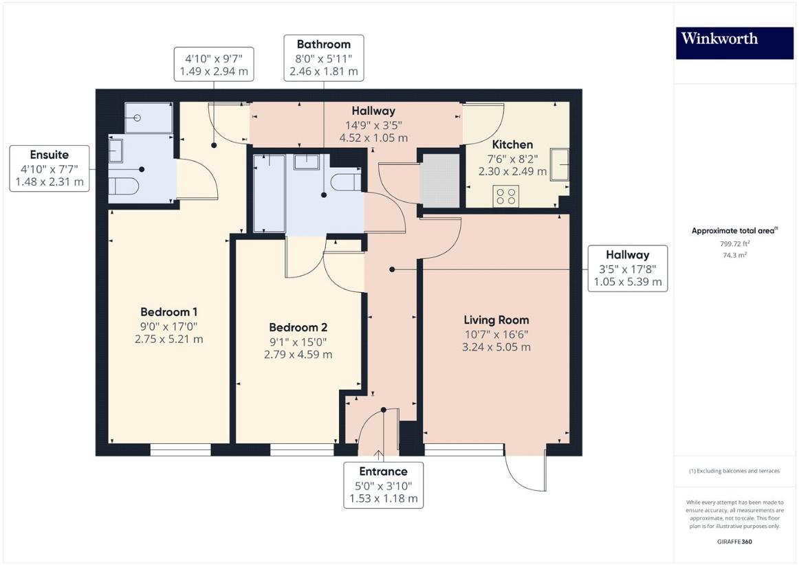 2 bedroom flat for sale - floorplan