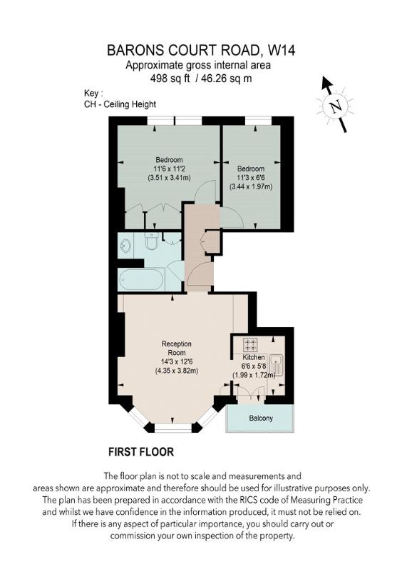 2 bedroom flat for sale - floorplan