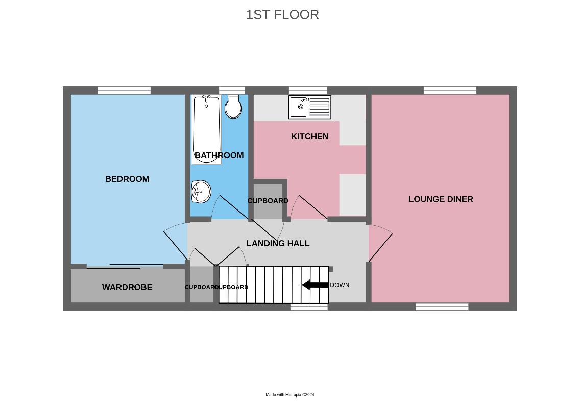 1 bedroom flat for sale - floorplan