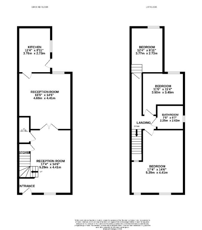 3 bedroom terraced house for sale - floorplan