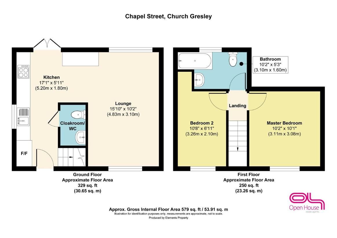 2 bedroom detached house for sale - floorplan