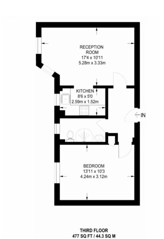 1 bedroom flat for sale - floorplan