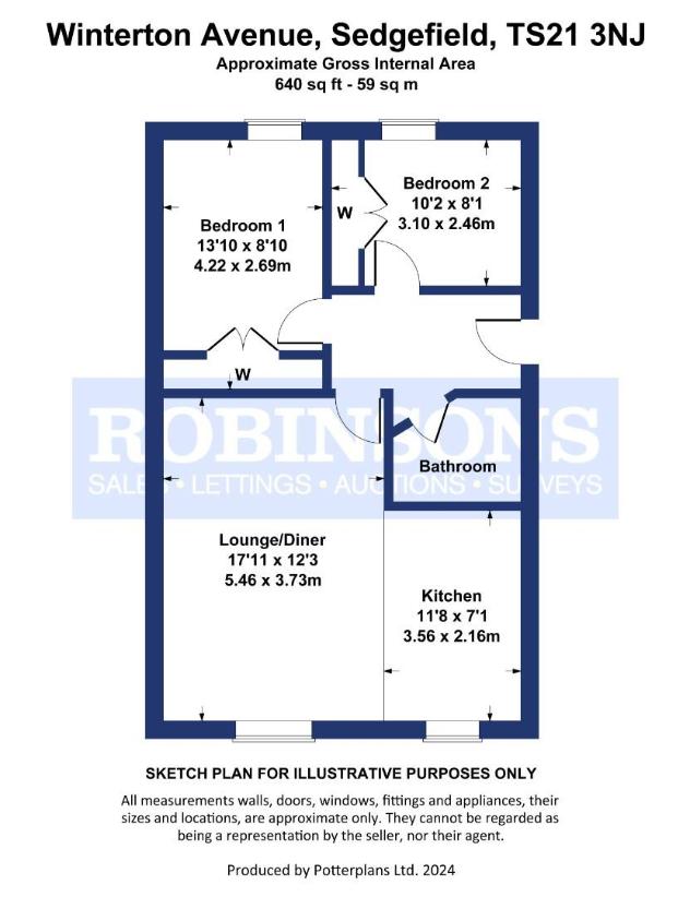 2 bedroom flat for sale - floorplan